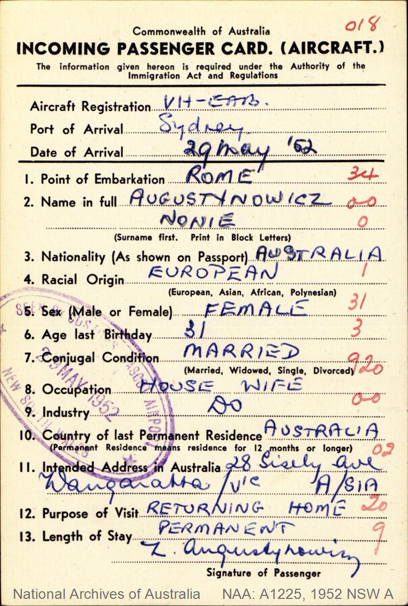 NAA: A1225, 1952 NSW A