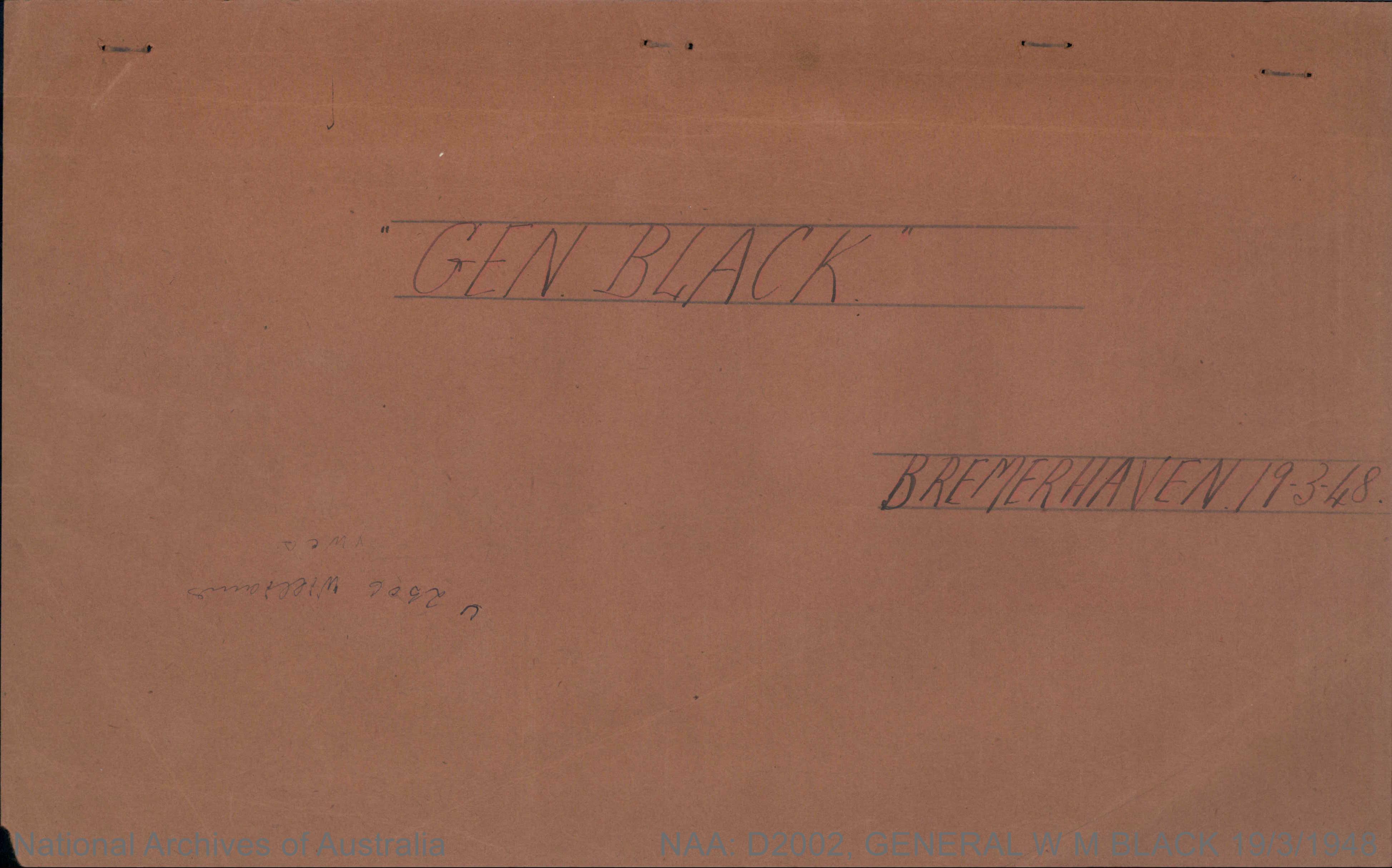 NAA: D2002, GENERAL W M BLACK 19/3/1948