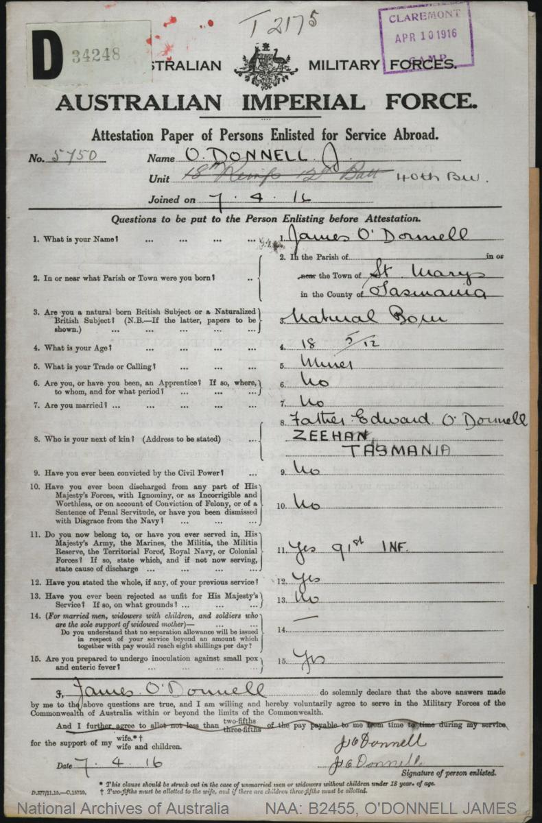 NAA: B2455, O'DONNELL JAMES