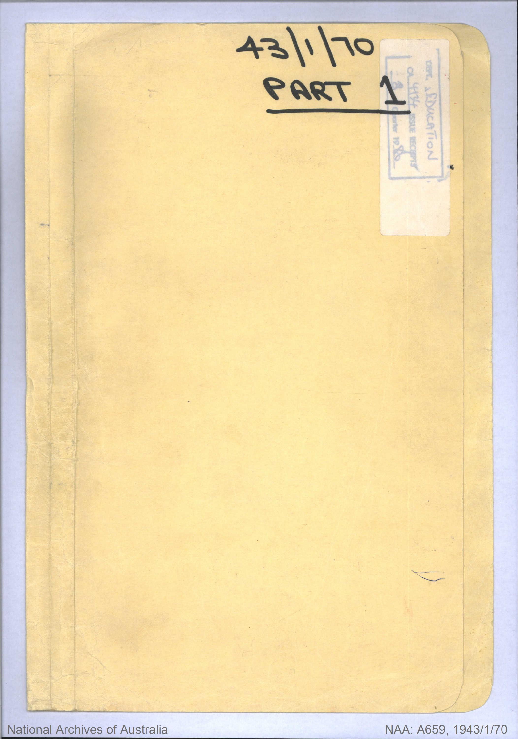 NAA: A659, 1943/1/70