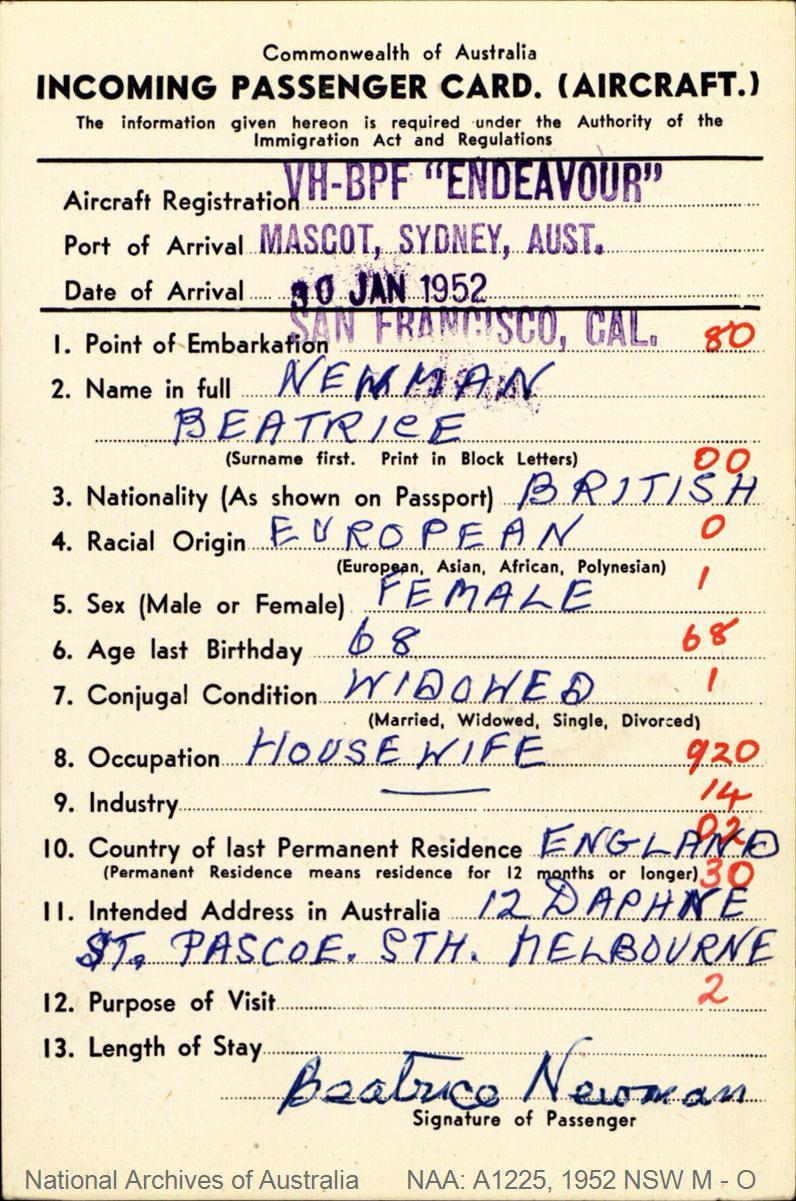 NAA: A1225, 1952 NSW M - O